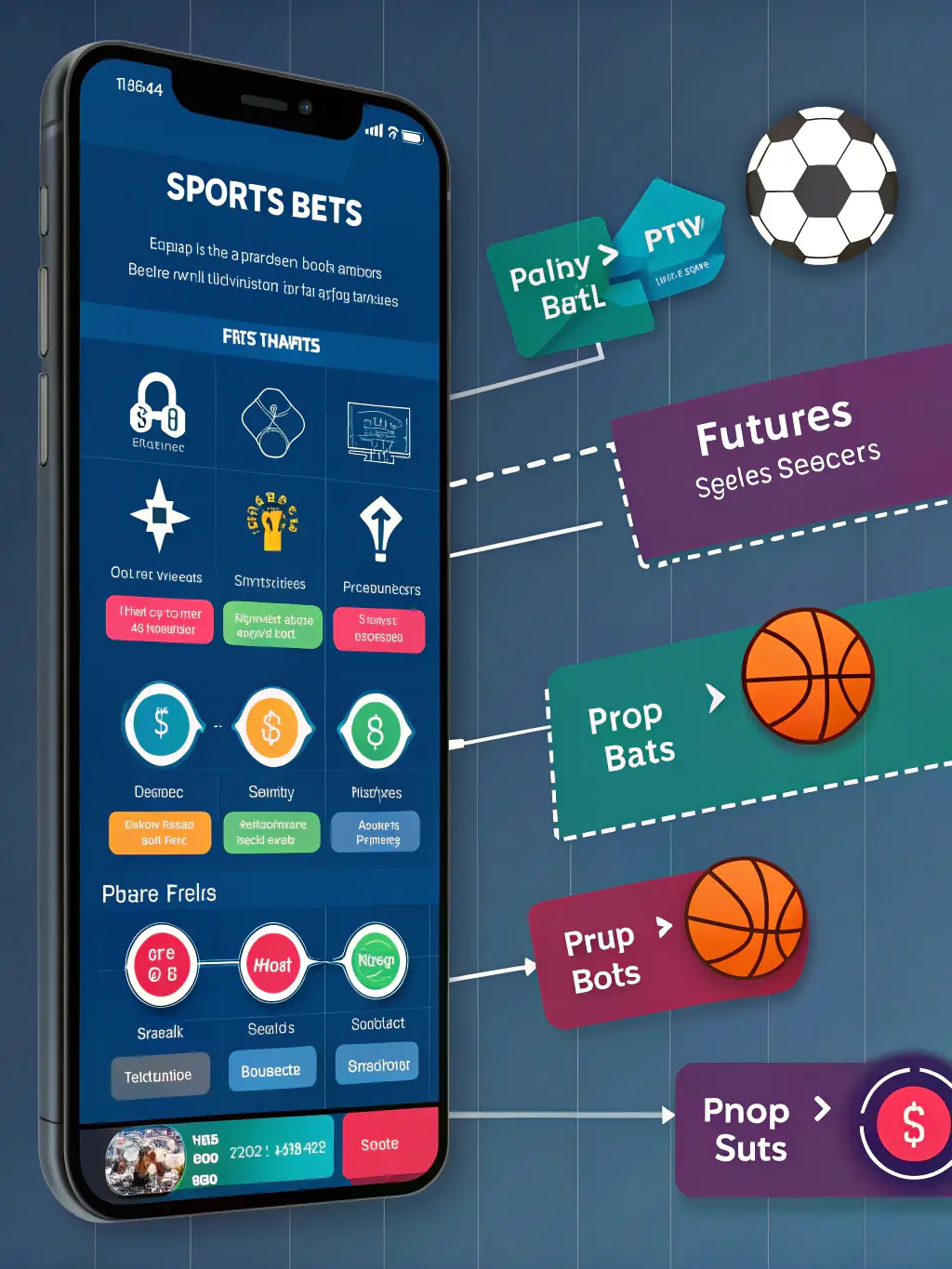 A graphic illustrating the various sports and betting options available on Betnacional, highlighting the diversity of choices.
